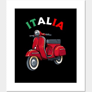 Italy Classic Vespa Scooter Moped Bike Retro Love Vintage Posters and Art